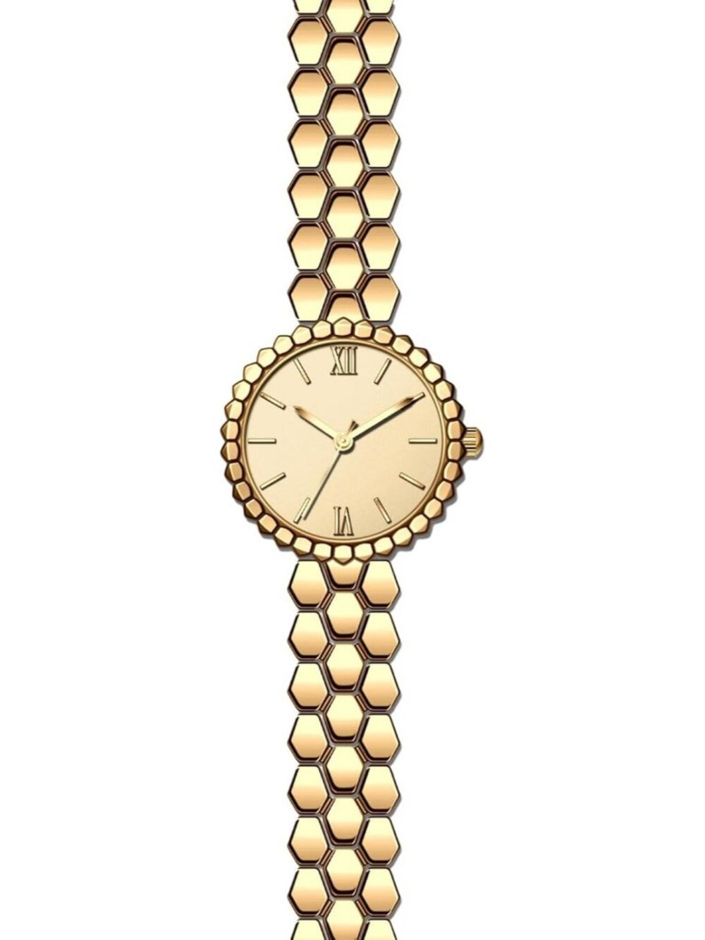 Women's Gold Small Vintage Bracelet Analog Waterproof Stainless Steel Band Watch